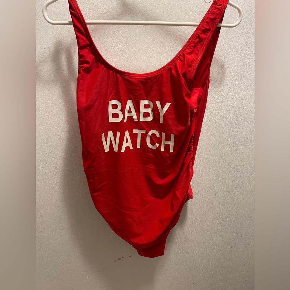 Red Maternity one piece #110